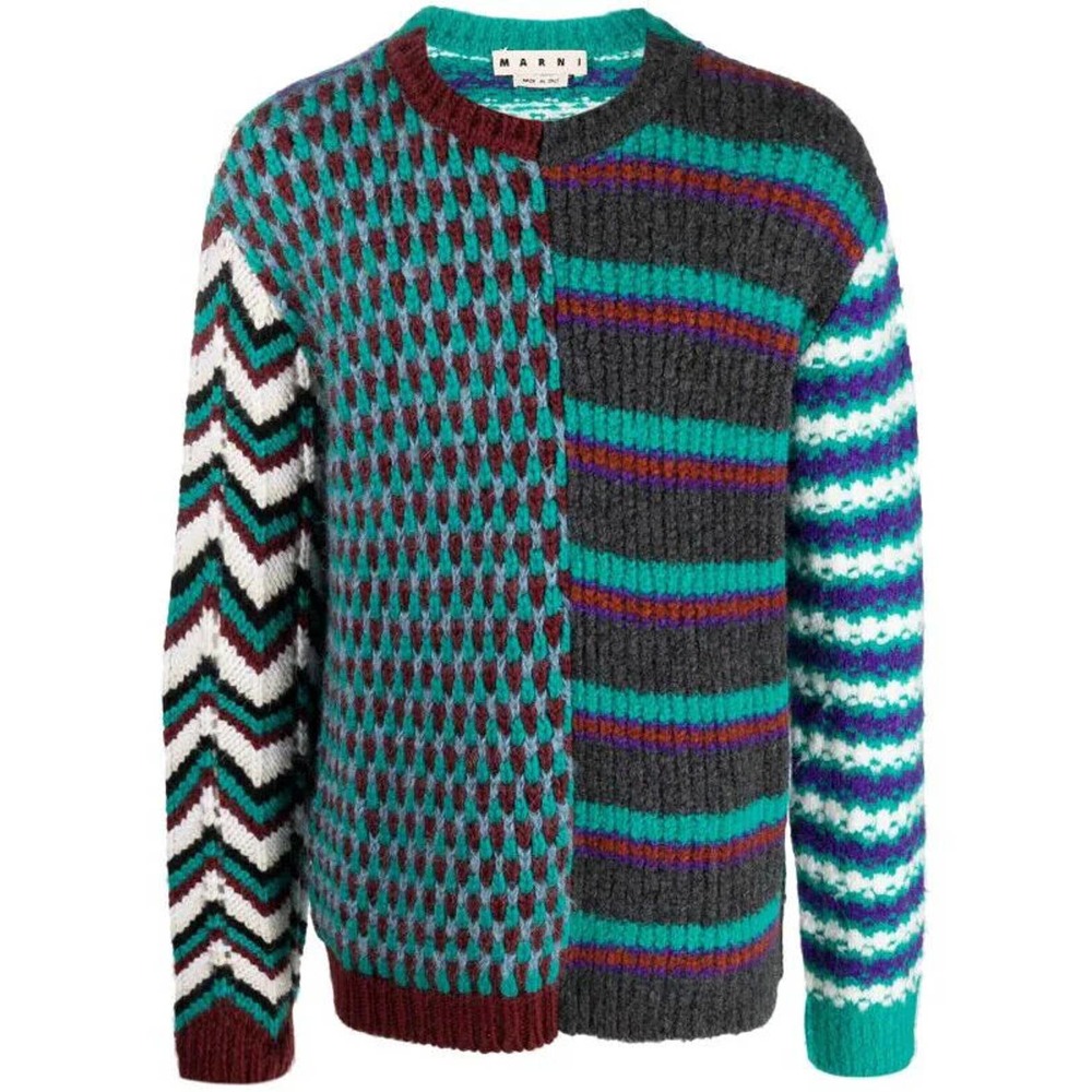 Marni Multi Mix stripe sweater wool knit - size IT 48